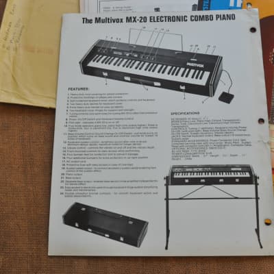 ブロリー セット 初期 本家 Multivox vintage catalog booklet brochure Multiple sheets