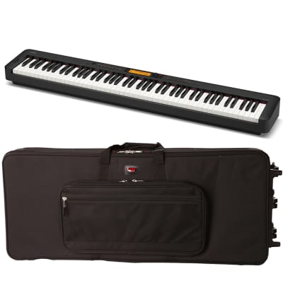 Casio CDP-S360 88-Key Digital Piano Keyboard with Scaled Hammer Action, Black w/ Soft Case