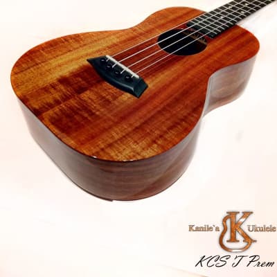 Kanile a KCS T Prem TRU-R Tenor ukulele with Premium Hawaii Koa wood #20426 Natural / High Gloss image 11