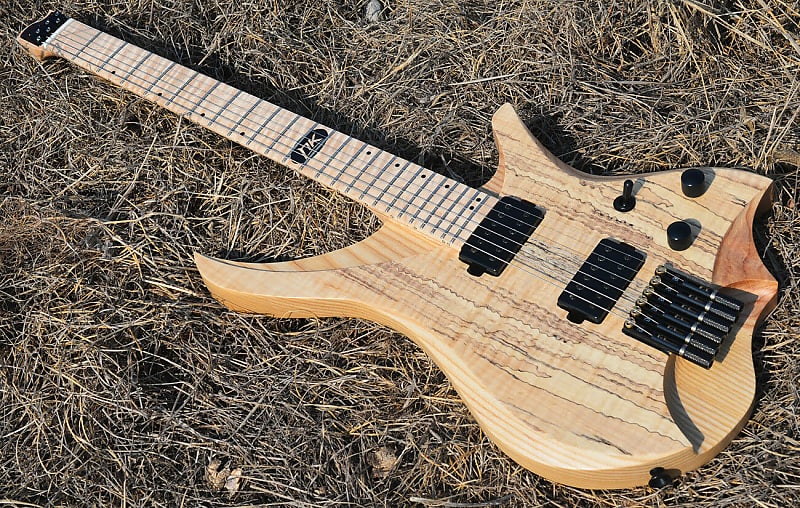 NK Headless Guitar, Strandberg-like bridge, luminous side