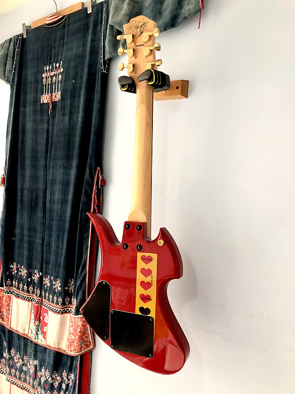 🍒Hide JR MG X🍒mini Mockingbird Clear! X Japan Burny FERNANDES Built in  speaker Mini Guitar。( Limited Classic Maroon Signature) Women's Kids Guitar  MG ...