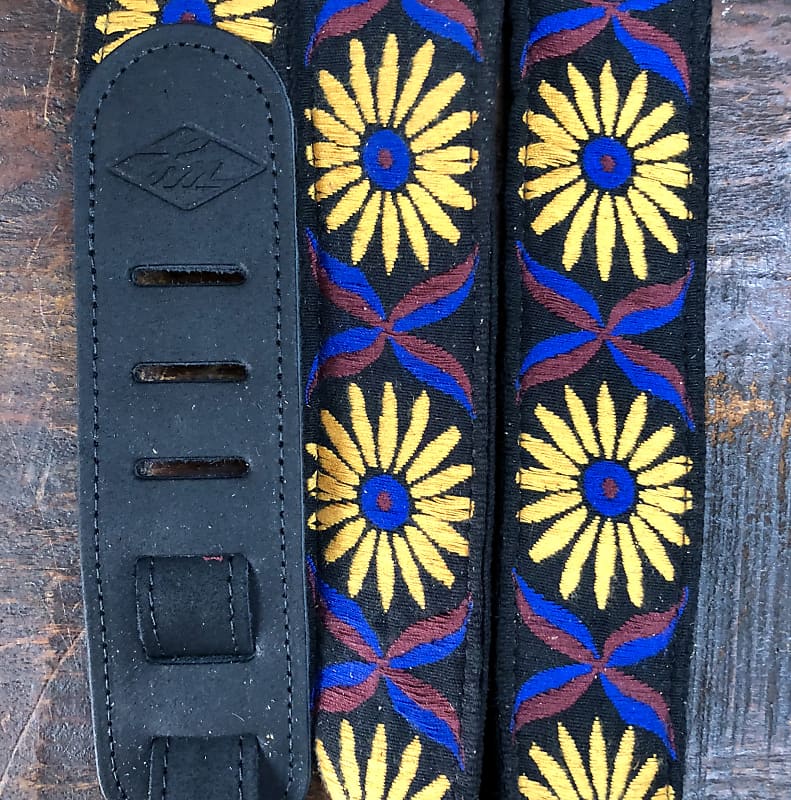 LM Sunflower Pattern Guitar Strap AN-3ST image 1