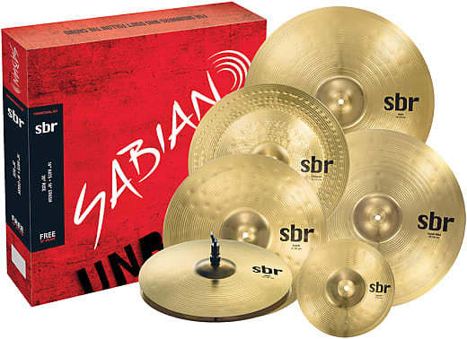 Sabian #SBR5007 SBR Super Set: Full 6-Piece Cymbal Set
