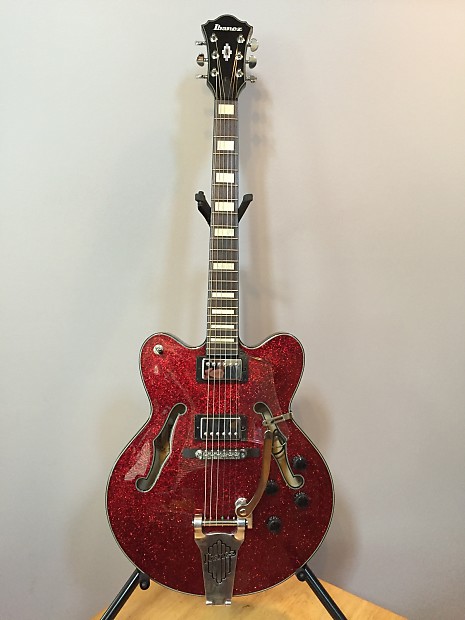 Ibanez Ibanez AFD75T Hollow Body Electric Guitar Red Sparkle 2015 image 1