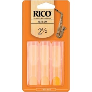 Rico RJA0325 Alto Saxophone Reeds - Strength 2.5 (3-Pack)