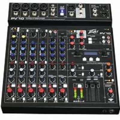 Peavey PV 10 BT 10 Channel Mixer with Bluetooth/ w free 2 Day shipping image 2