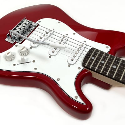 SX 1/2 Size Electric Guitar Package w/Bag Cord Headphones &Video Lessons RST 1/2 CAR Short Scale Red image 6
