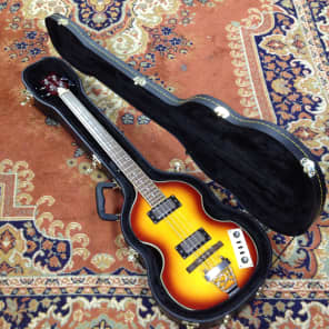 Jay Turser Violin Beatle Bass JTB-2B-VS Vintage Sunburst with Case - Price Drop image 7