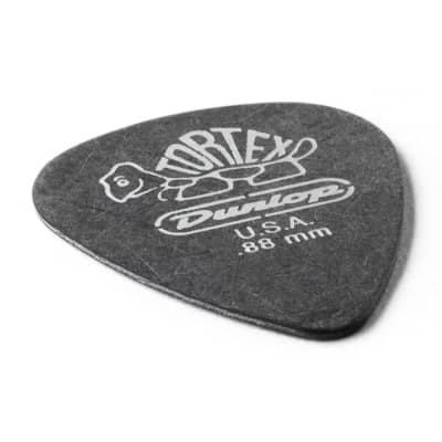 Dunlop 488R.88 Tortex® Pitch Black Standard Guitar Picks 72 Pack image 4
