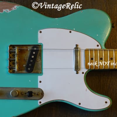 aged RELIC nitro Telecaster ALDER loaded body Seafoam Green Fender '64 Pickups bridge image 18
