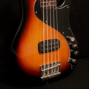 Fender Squier Deluxe Dimension Bass V Sunburst 5 Five-String Electric Bass Guitar image 7