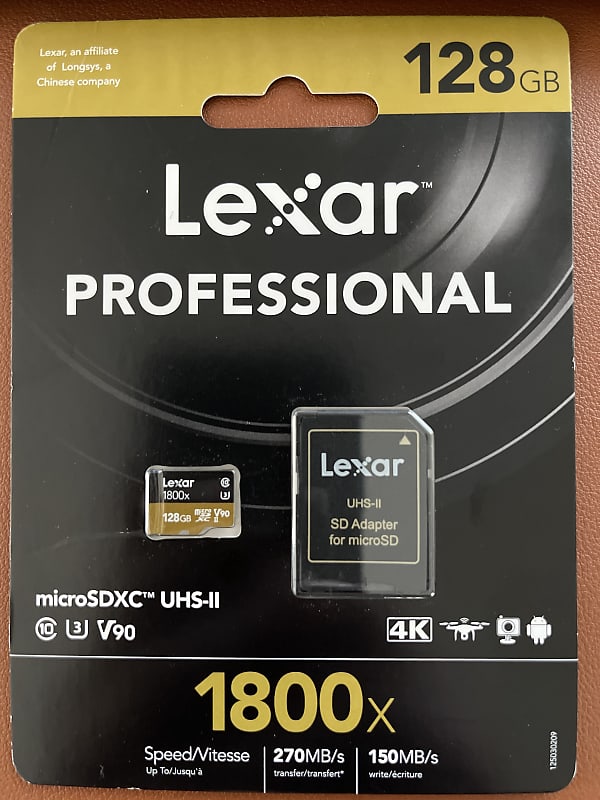 Lexar 128GB Professional 1800x UHS-II microSDXC