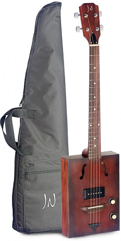 JN Guitars Cask Series Hogshead Acoustic-Electric Cigar Box Guitar w/ 4 Strings, Spruce Top image 1