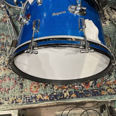 Rogers, Holiday "Headliner" 20,12,16 Dayton 3-Piece Set 1964 - Sparkling Blue Pearl image 5