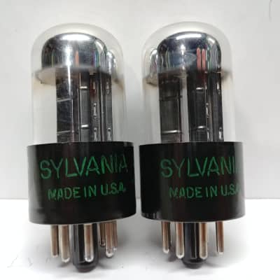 Matched Pair 1954 Sylvania 6SN7-GTA Tubes *STRONG & BALANCED