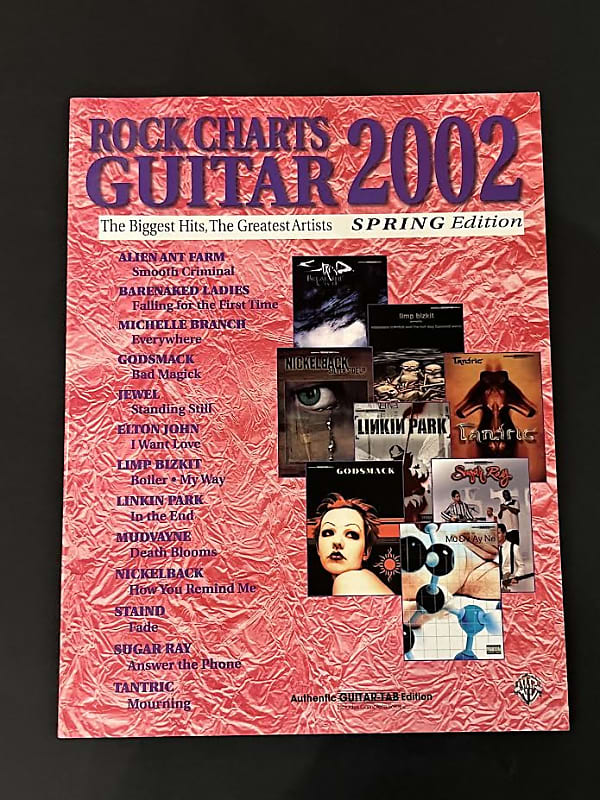 Rock Charts 2002 Guitar Tab Book The Biggest Hits, The Reverb