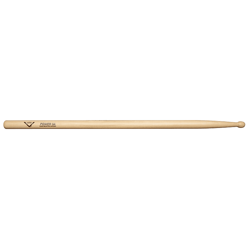 Vater Percussion VHP3AW 3A Power Wood Tip Hickory Drum Sticks, Pair image 1