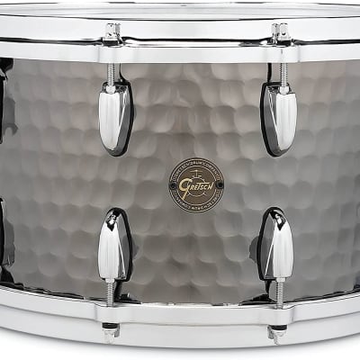 Gretsch 14x5 Hammered Black Steel Snare Drum – Drumland Canada