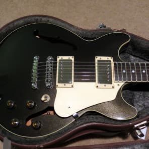 1983 Ibanez AM-100 Black Metallic Semi-Hollow Electric Guitar AS-50, AS-100, AS-200 image 2