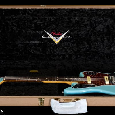 Fender Custom Shop 1962 Jaguar Time Capsule Finish Painted Head Cap Daphne Blue (137) image 7