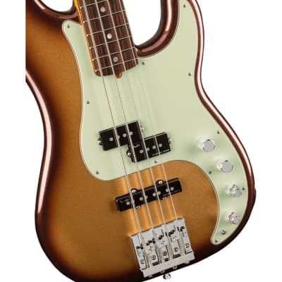Fender American Ultra Precision 4-String Right-Handed Bass Guitar with Maple Neck and Rosewood Fingerboard (Mocha Burst) image 4