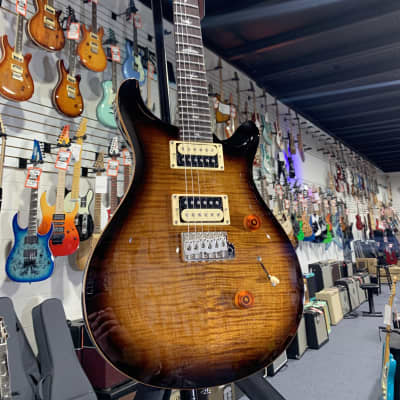 PRS SE Custom 24 Electric Guitar - Black Gold Sunburst Hard Case Included Authorized Dealer 906 image 4