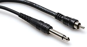 Hosa CPR-110 10 Foot Unbalanced Interconnect, 1/4 in TS to RCA image 1