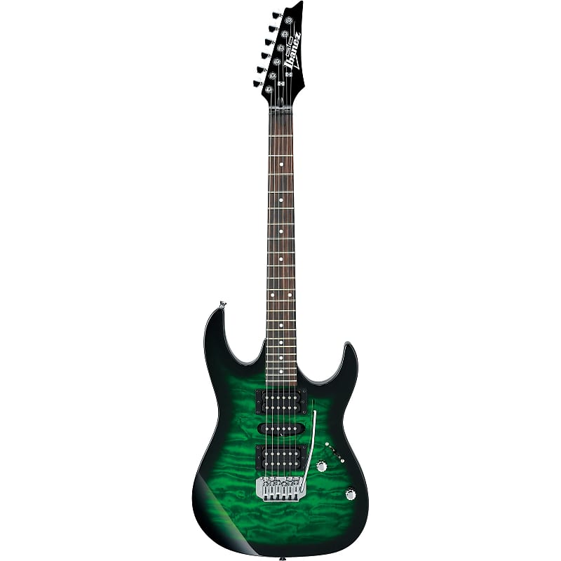 Ibanez Gio GRX70QA-TEB Transparent Emerald Burst Electric Guitar