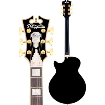 D'Angelico Excel Series SS Semi-Hollow Electric Guitar With Stopbar Tailpiece Black image 4