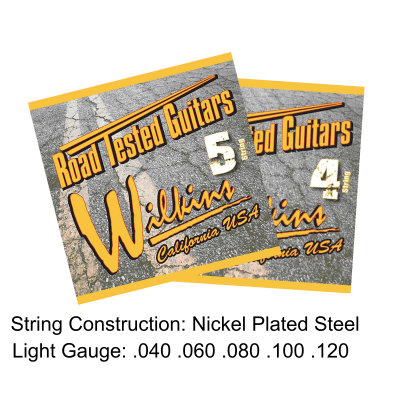 Wilkins  RoadTested 5 string bass strings | Nickel Plated Steel | Light Gauge image 1