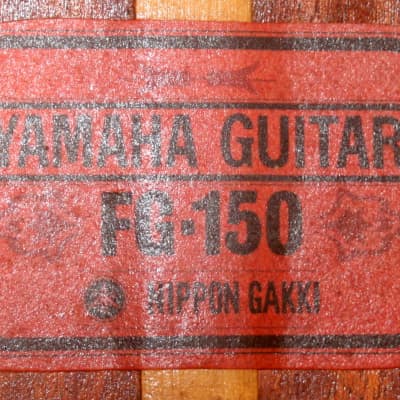 Yamaha FG 150 Red Label 000size Guitar Circa 1968 Natural+Chip Board case image 21