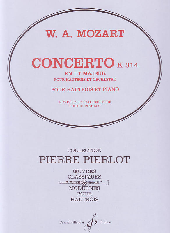 Mozart - Concerto K314 in C major for oboe and piano + humor drawing print image 1