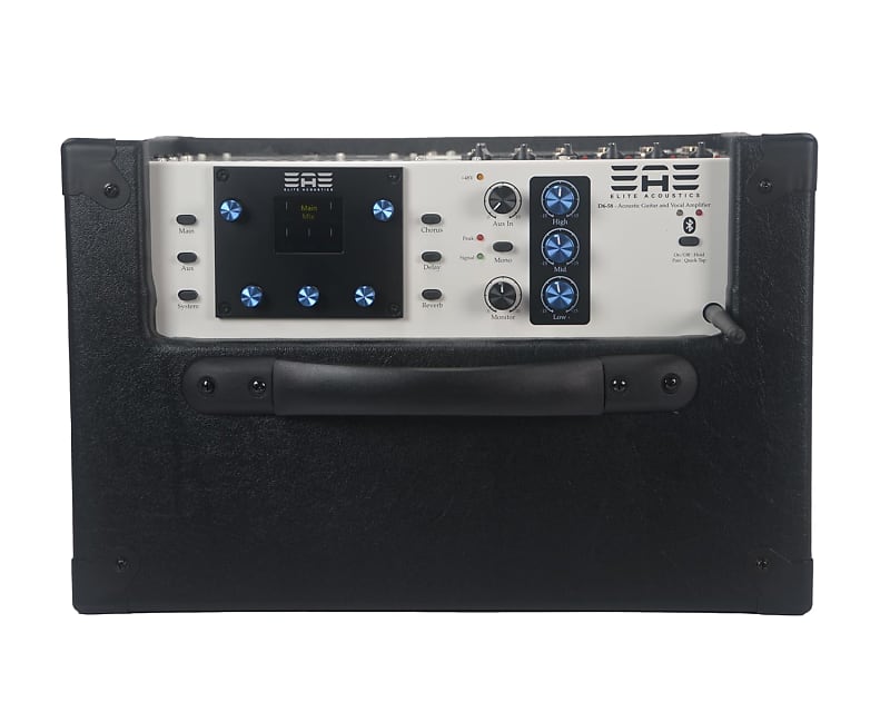 Elite Acoustics EAE D6-58 BLK 120W Acoustic Amp with Six Chan Digital Mixer, LFP Battery and Bluetooth image 1