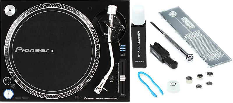 Pioneer DJ PLX-1000 Professional Turntable Bundle with Reloop