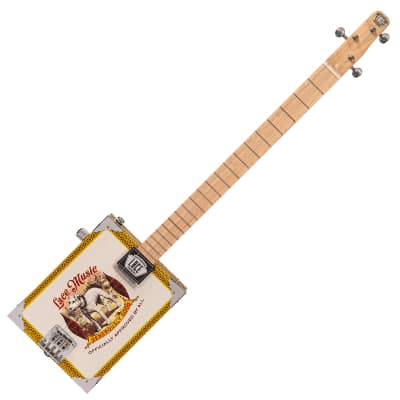 Lace Cigar Box Electric Guitar ~ 3 String ~ Pero Pup image 3