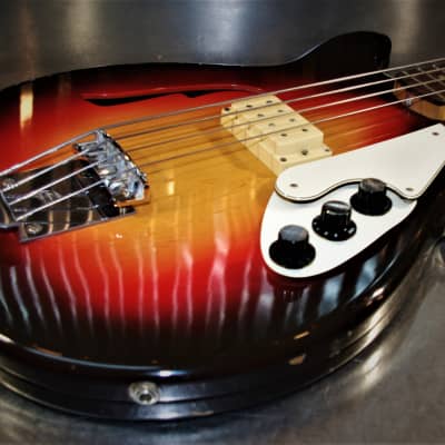 Micro-Frets Stage II 1969 Sunburst Bass Guitar. RARE. OHSC. Microfrets vintage guitar. Made in USA. image 16