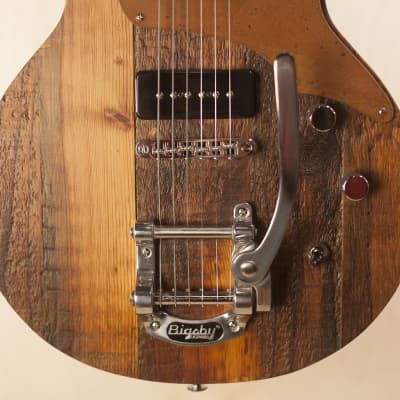 Strack Guitars Double Cutaway  Rustic Reclaimed Handmade Custom Les Paul Jr. image 7