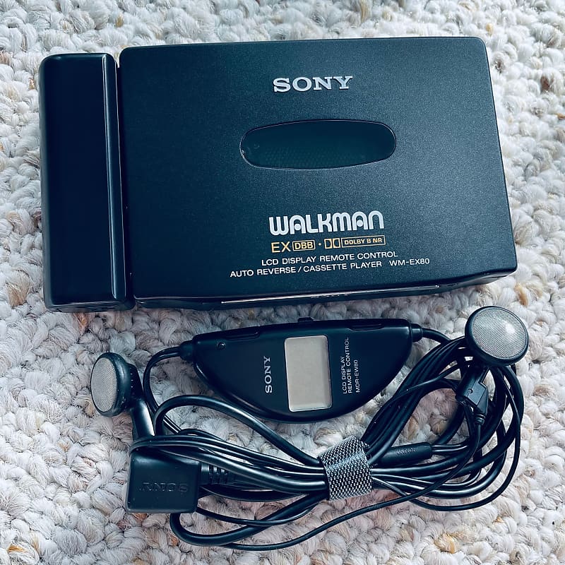 [RARE] SONY WM-EX80 Walkman Cassette Player Excellent Black ! Display or  Repair : )