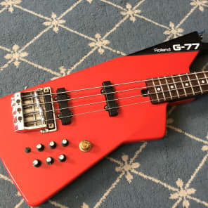 Roland G-77 Bass with GR-77B Effects Controller Unit 1980's Red image 3
