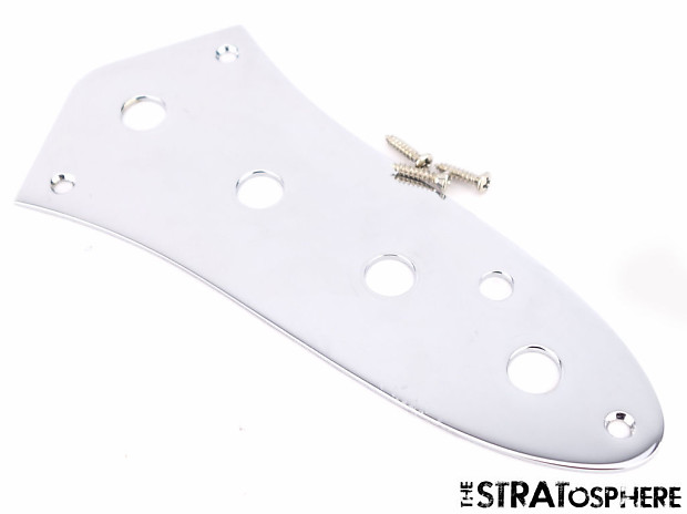Fender Deluxe Active Jazz Bass CONTROL PLATE J Bass Chrome Guitar Parts
