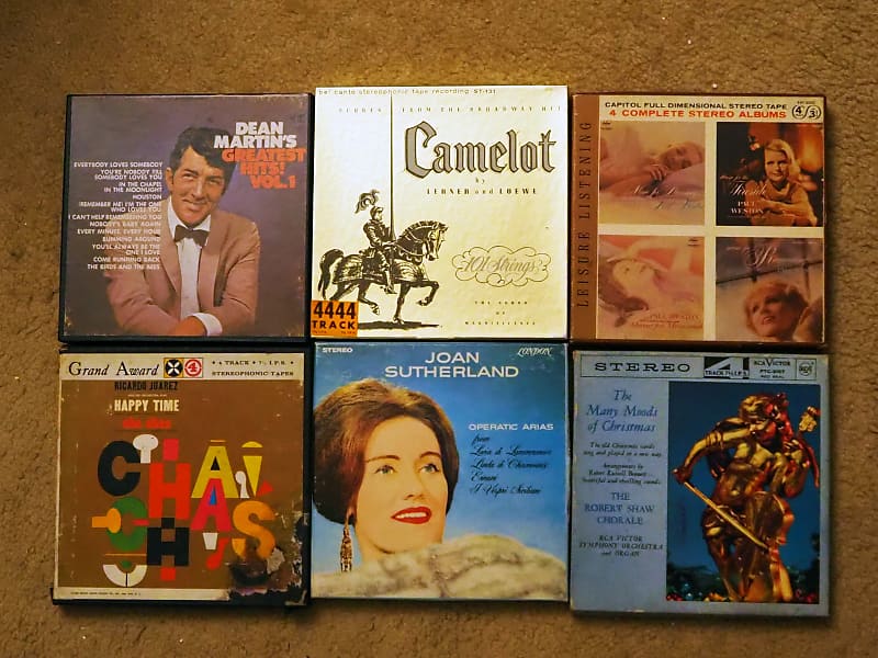 Lot of 6 Commercial Pre-Recorded Reel to Reel Tapes