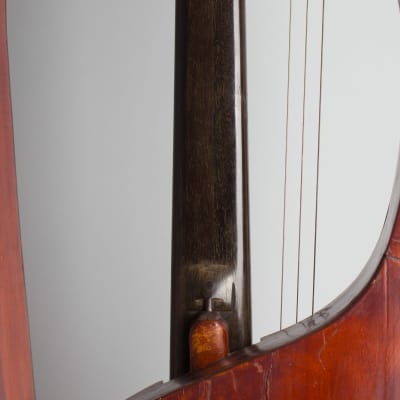 Luigi Mozzani  Lyre Harp Guitar,  c. 1905, ser. #111, black hard shell case. image 9