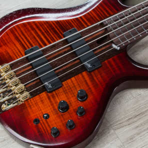 Ibanez BTB1905E Premium 5‑String Electric Bass Rosewood Board Brown Topaz Burst image 9