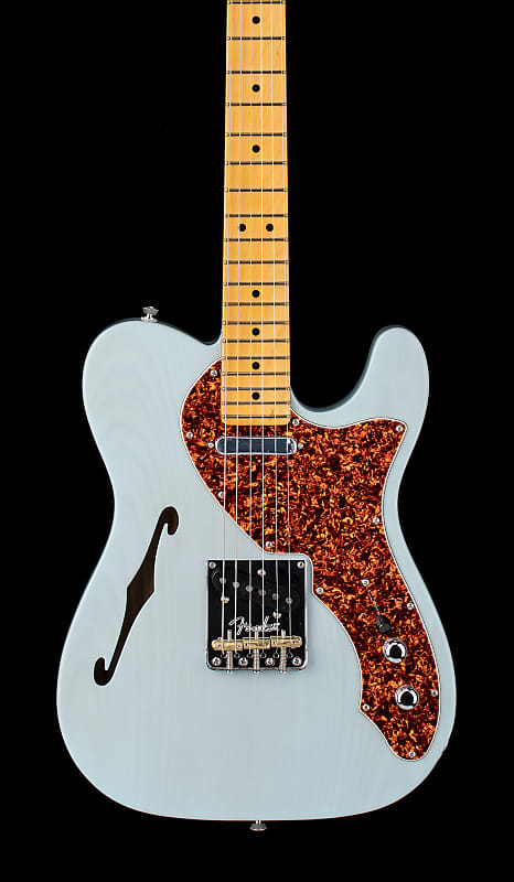 Fender Limited Edition American Professional II Telecaster Thinline - Transparent Daphne Blue #10230 image 1