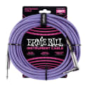Ernie Ball 25' Braided Straight / Angle Instrument Cable, Purple