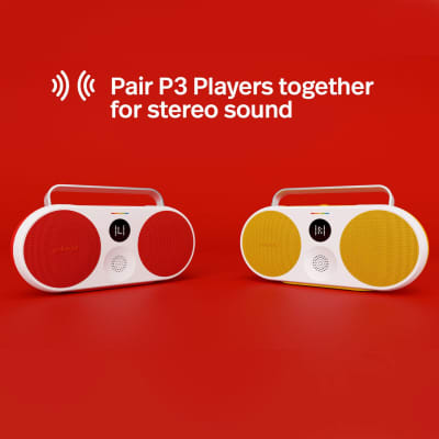 Polaroid P3 Music Player Blue - Retro-Futuristic Bluetooth Wireless Boombox Speaker, Rechargeable with Dual Stereo Pairing image 4