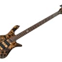 Spector NS Dimension 4-String Solid Body Bass Guitar - Wenge/Super Faded Black Gloss Finish - NSDM4SFB