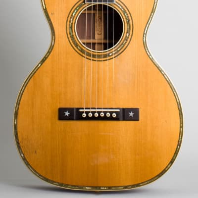 Wm. Stahl Solo Style # 8 Flat Top Acoustic Guitar,  made by Larson Brothers (1930), ser. #36405, black tolex hard shell case. image 3