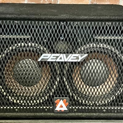 Peavey 210 TXF 2x10" Bass Speaker Cabinet with Tweeter Black Works Great ! image 1