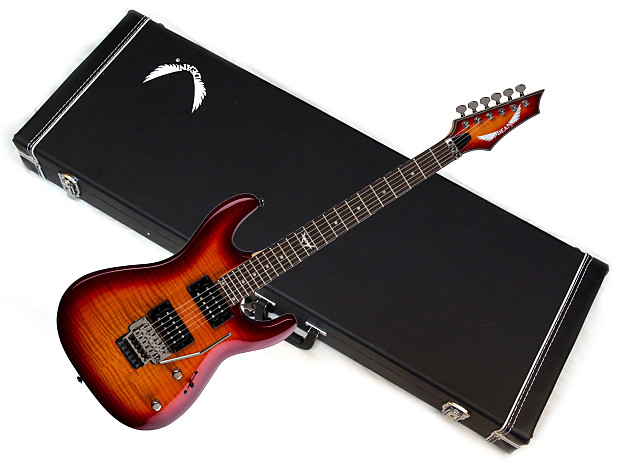 DEAN Custom 350 F Floyd electric GUITAR new Trans Amberburst C350F Tremolo w Dean Hard Case